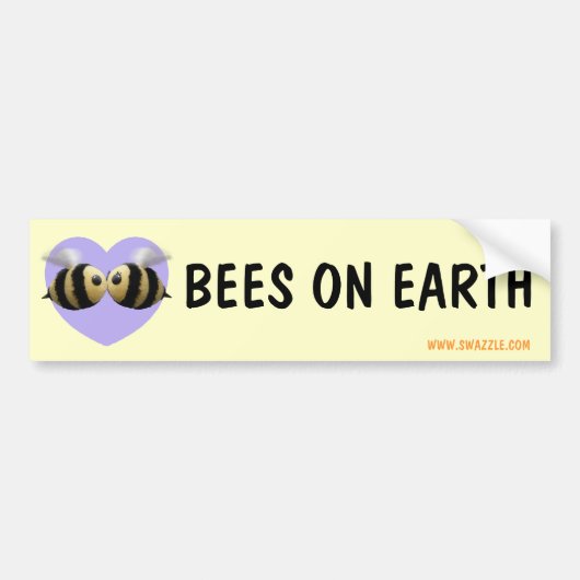 Bienen auf ErdAutoaufkleber Autoaufkleber (Vorne)