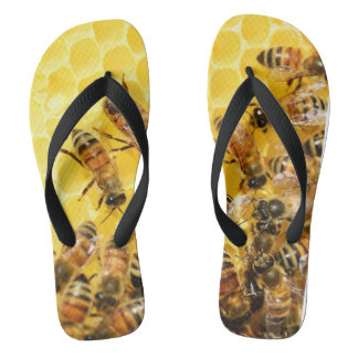 Bienen auf Honeycomb - Drehend Flop Sandals Badesandalen