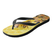 Bienen auf Honeycomb - Drehend Flop Sandals Badesandalen (Schrägansicht)