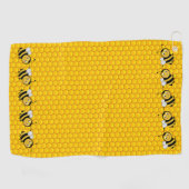 Bienen auf Honeycomb Golfhandtuch (Horizontal)