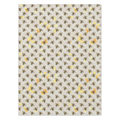Bienen auf Honeycomb Muster Gelb Gold Grau Tischdecke (Vorderseite)