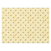 Bienen auf Honeycomb Muster Gold Gelb Tischdecke (Vorderseite (Horizontal))