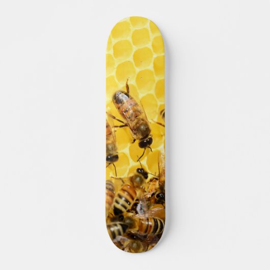 Bienen auf Honeycomb - Skateboard Deck (Vorne)