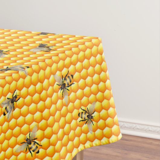 Bienen auf Honeycomb Tischdecke (Beispiel)
