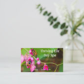 Bienen auf korallenrote Rebe-Blumen-Fotografie Terminkarte (Stehend Vorderseite)