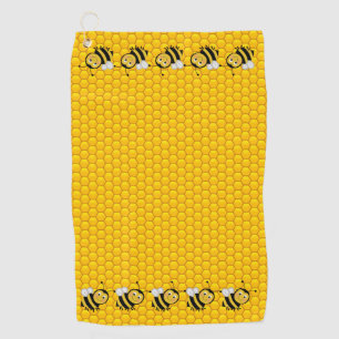 Bienen auf Waben Golfhandtuch