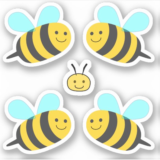 Bienen Aufkleber (Vorderseite)