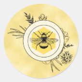 Bienen-Aufkleber Runder Aufkleber (Vorderseite)