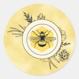 Bienen-Aufkleber Runder Aufkleber