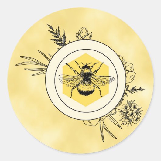 Bienen-Aufkleber Runder Aufkleber (Vorderseite)