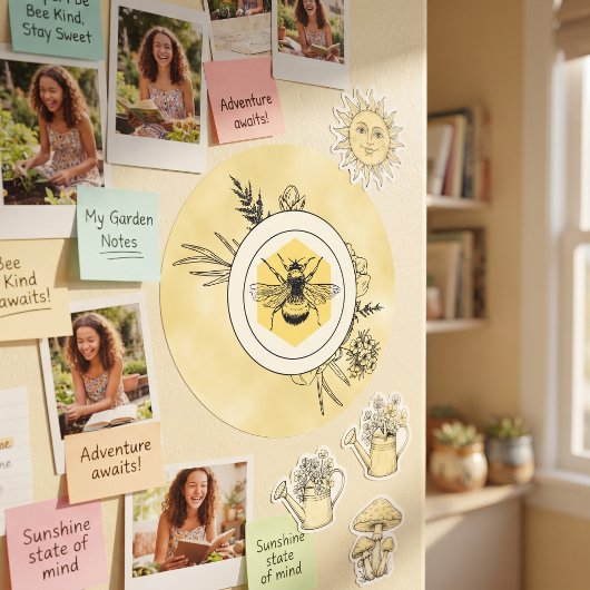 Bienen-Aufkleber Runder Aufkleber