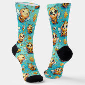 Bienen aus niedlichem Cartoon Socken (Gewinkelt)