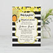 Bienen-Baby-Duschen-Einladung oder Geschlecht Einladung (Stehend Vorderseite)