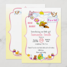 Bienen-Baby-Shower-Einladung für Mädchen
