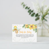Bienen-Babyparty-Bücher für Begleitkarte (Stehend Vorderseite)
