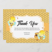 Bienen-Babyparty danken Ihnen zu kardieren Dankeskarte (Vorne/Hinten)