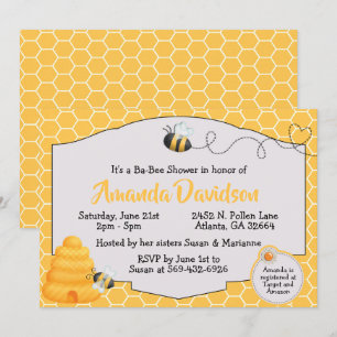 Bienen-Babyparty-Einladung Einladung