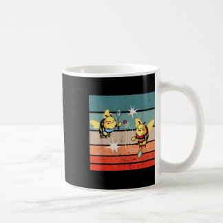 Bienen Badminton Dynamische Cartoonhafte Kunst Lus Kaffeetasse