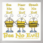 Bienen "Bee No Evil" Poster (Vorne)