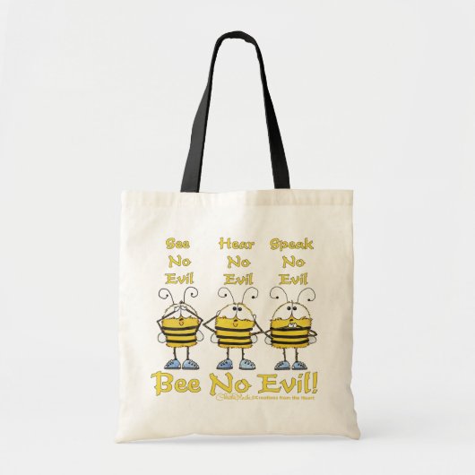 Bienen "Bee No Evil" Tragetasche (Vorne)