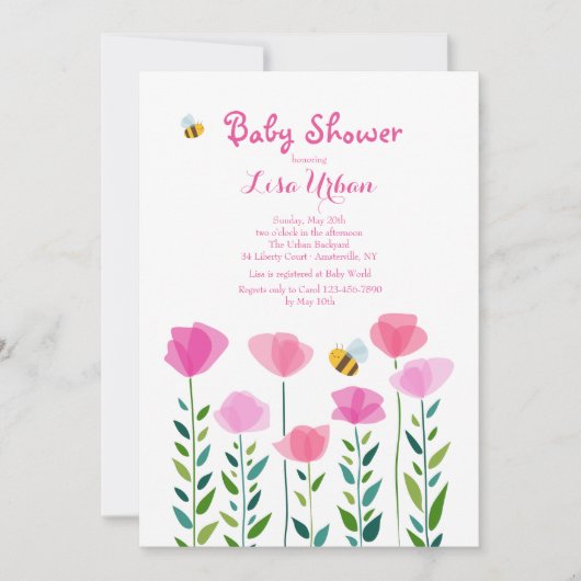 Bienen beleben die Einladung (Vorderseite)