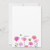 Bienen beleben die Einladung (Rückseite)