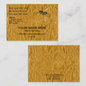 BIENEN-BERGWERK (Exterminators/Plage-Kontrolle) ~ Visitenkarte (Vorne/Hinten)