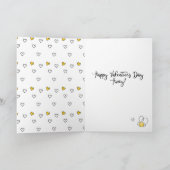 Bienen-Bergwerk-Honig-Valentinsgruß-Karte Feiertagskarte (Innenseite)