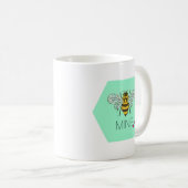 Bienen-Bergwerkvalentine-Tasse Kaffeetasse (VorderseiteRechts)
