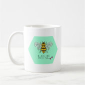 Bienen-Bergwerkvalentine-Tasse Kaffeetasse (Links)