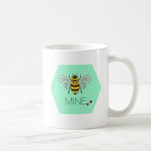 Bienen-Bergwerkvalentine-Tasse Kaffeetasse (Rechts)