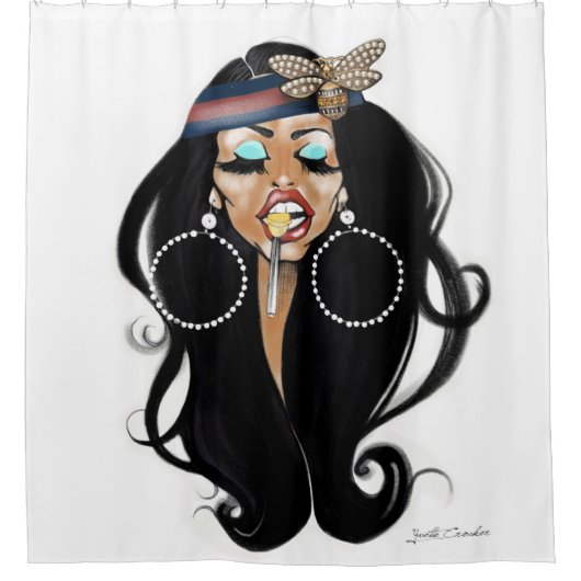 Bienen-bescheidener Duschvorhang (Vorderseite)