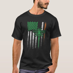 Bienen Bienen Hive Bugs Irish American Flag St Pat T-Shirt