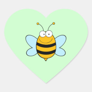 Bienen-Bienen-Wanze hört Insekten-niedliches Herz-Aufkleber