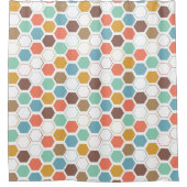 Bienen-Bienenstock-Modul-Muster Duschvorhang (Vorderseite)