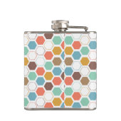 Bienen-Bienenstock-Modul-Muster Flachmann (Rückseite)