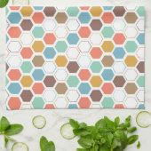 Bienen-Bienenstock-Modul-Muster Geschirrtuch (Gefaltet)