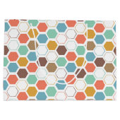 Bienen-Bienenstock-Modul-Muster Große Geschenktüte (Rückseite)