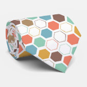 Bienen-Bienenstock-Modul-Muster Krawatte (Gerollt)