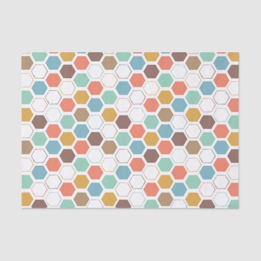 Bienen-Bienenstock-Modul-Muster Seidenpapier (Vorderseite)