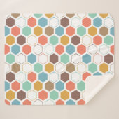 Bienen-Bienenstock-Modul-Muster Sherpadecke (Vorderseite (Horizontal))