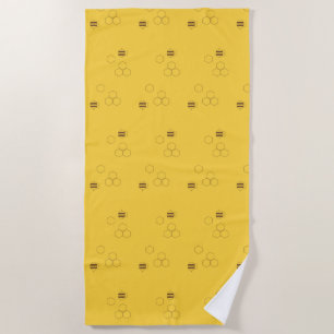 Bienen-Bienenwaben-Druck Strandtuch