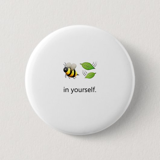 Bienen-Blatt in selbst Button (Vorderseite)