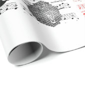 Bienen Blume Blatt Musical Notes Collage Art Geschenkpapier (Rolleneckpunkt)