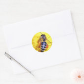 Bienen Blume Pollen Runder Aufkleber (Umschlag)