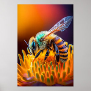Bienen-Blume Ruhe Stille Natur Friedliche Jahresze Poster