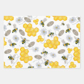 Bienen, Blume und Honig Geschenkpapier Set (Vorderseite)