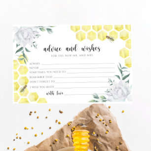 Bienen-Blumen-Tipps und Wünsche für Brautparty Briefpapier