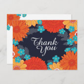 Bienen & Blüten Vielen Dank Dankeskarte (Vorne/Hinten)