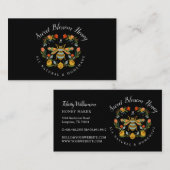 Bienen & Blütenblüten und dekorative Honigbiene sc Visitenkarte (Vorne/Hinten)